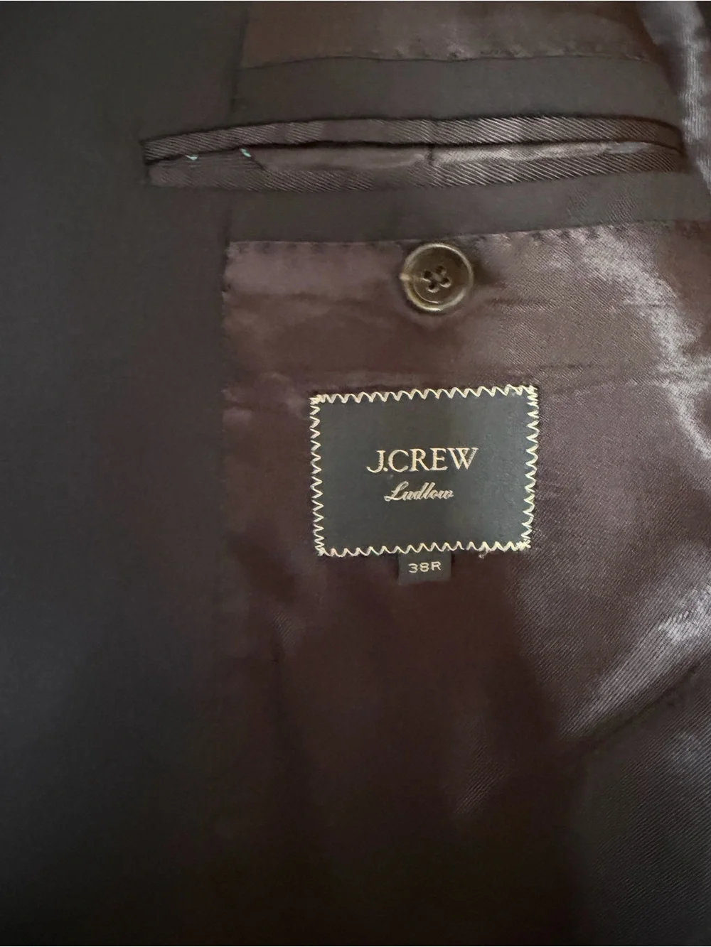 J. Crew Men's Dark Navy Two-Button Suit Blazer - 32/32 Pants and 38R jacket.